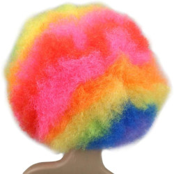 Peruca Colorida de Palhaço Adulto Luxo