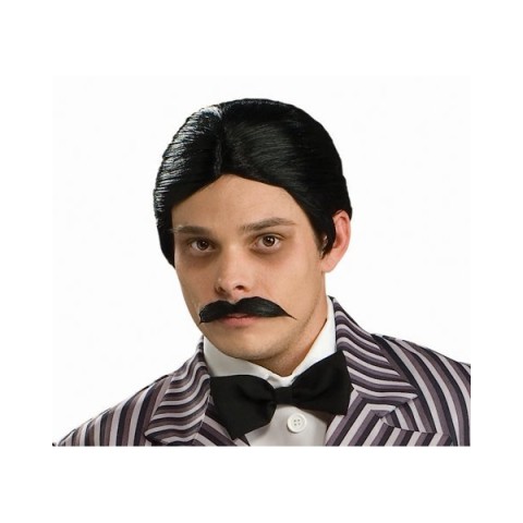 Peruca e Bigode Adulto Família Addams Gomez Peruca e Bigode Adulto Família Addams Gomez