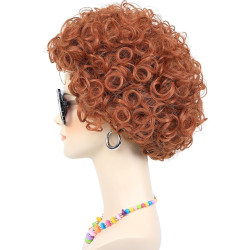 Peruca Hippie Marrom Adulto Luxo