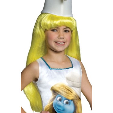 Peruca Infantil Smurfete Amarela do Smurfs Luxo Peruca Infantil Smurfete Amarela do Smurfs Luxo