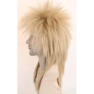 Peruca Rockstsar Loira anos 80 Masculina Luxo Peruca Rockstsar Loira anos 80 Masculina Luxo
