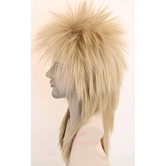 Peruca Rockstsar Loira anos 80 Masculina Luxo
