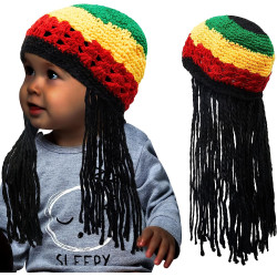 Peruca Touca Rastafari Infantil