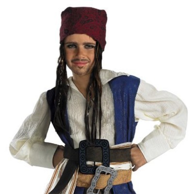 Piratas do Caribe Jack Sparrow Bardana e Tranças Piratas do Caribe Jack Sparrow Bardana e Tranças