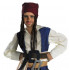 Piratas do Caribe Jack Sparrow Bardana e Tranças
