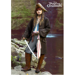 Fantasia Jack Sparrow Piratas do Caribe Realistico