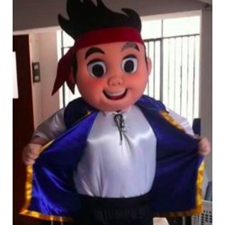 Mascote Jake Piratas da Terra do nunca Luxo Mascote Jake Piratas da Terra do nunca Luxo