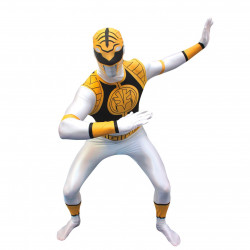 Fantasia Power Rangers Branco Luxo