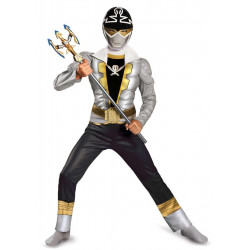 Fantasia Power Rangers Super Megaforce Prata Infantil