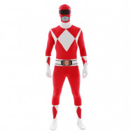 Fantasia Power Rangers Vermelho Luxo