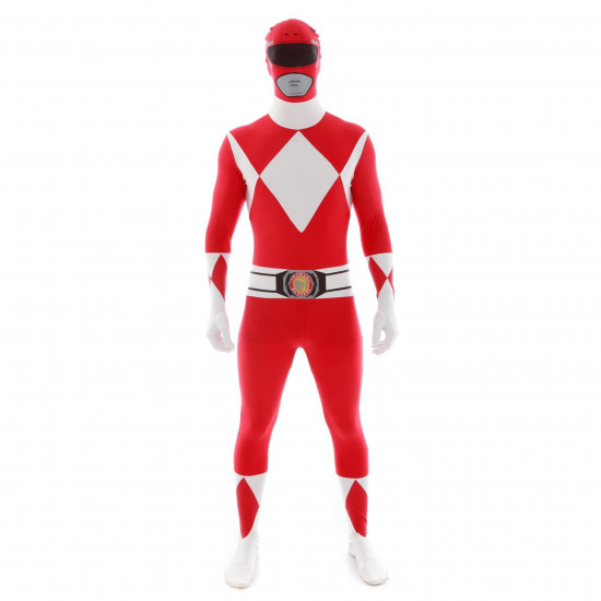 Fantasia Power Rangers Vermelho Luxo