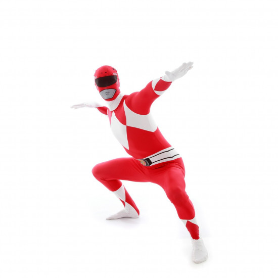 Fantasia Power Rangers Vermelho Luxo