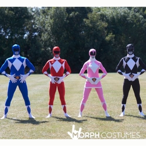Fantasia Power Rangers Branco Luxo Fantasia Power Rangers Branco Luxo