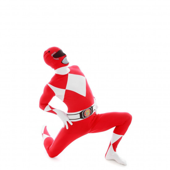 Fantasia Power Rangers Vermelho Luxo