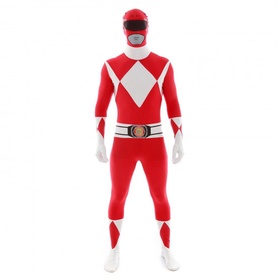 Fantasia Power Rangers Vermelho Luxo Fantasia Power Rangers Vermelho Luxo