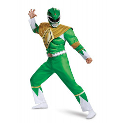Fantasia Adulto Power Ranger Verde Luxo Novo