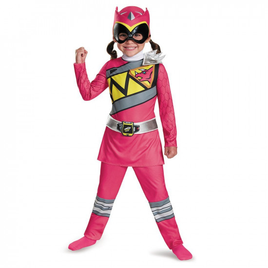 Fantasia Power Rangers Dino Charger Rosa Infantil