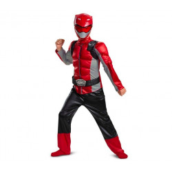 Fantasia Power Rangers Morfador Vermelho Luxo Infantil