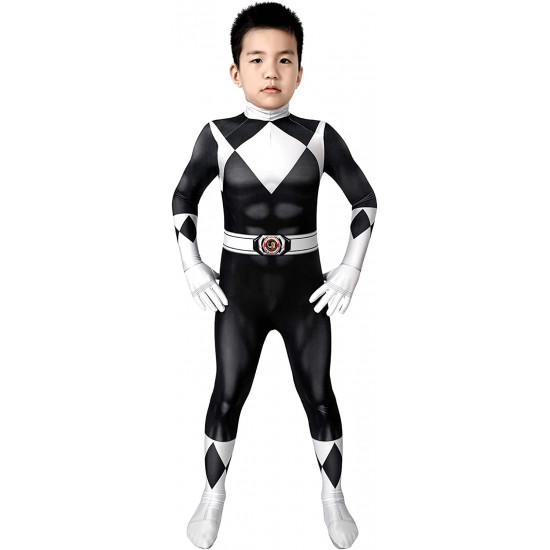 Fantasia Power Rangers Preta Infantil Luxo Fantasia Power Rangers Preta Infantil Luxo