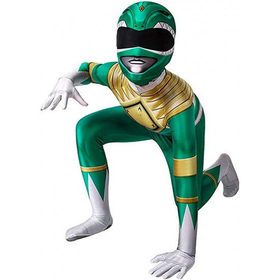 Fantasia Power Rangers Verde Infantil Luxo Fantasia Power Rangers Verde Infantil Luxo