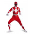 Fantasia Power Rangers Vermelho Luxo Adulto