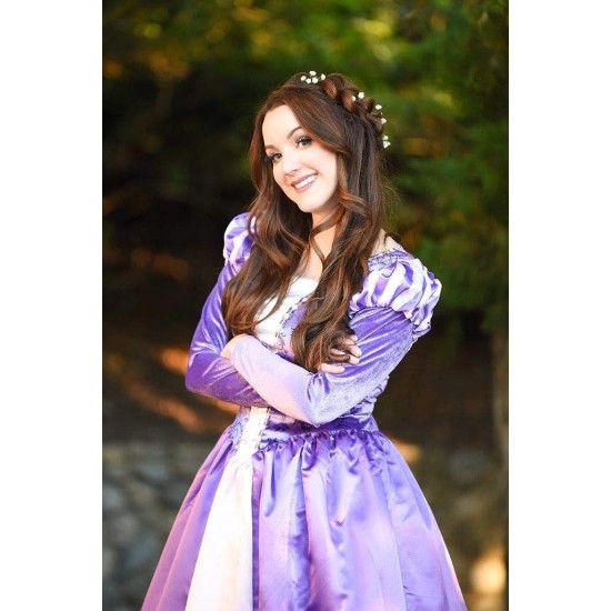 Fantasia Adulto Rapunzel Enrolados Luxo