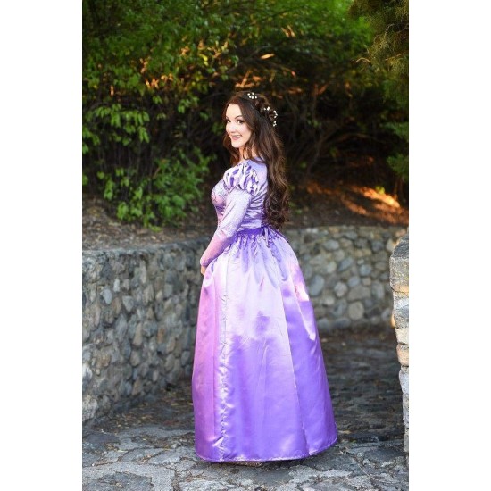 Fantasia Adulto Rapunzel Enrolados Luxo