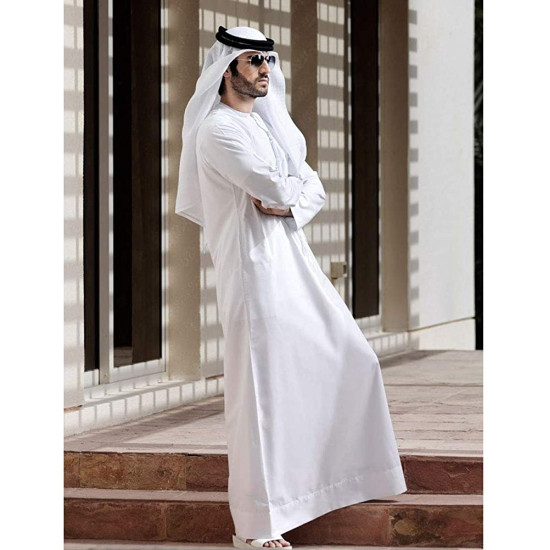 Adorno de cabeça Arabe Sheik Adulto Branco