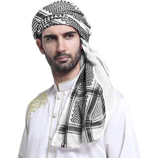 Adorno de Cabeça Árabe Sheik Preto Adulto Adorno de Cabeça Árabe Sheik Preto Adulto