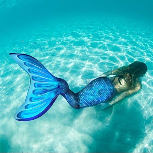 Cauda Sereia Luxo Infantil Azul Cauda Sereia Luxo Infantil Azul