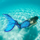 Cauda Sereia Luxo Infantil Azul Cauda Sereia Luxo Infantil Azul