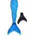 Cauda Sereia Luxo Infantil Azul