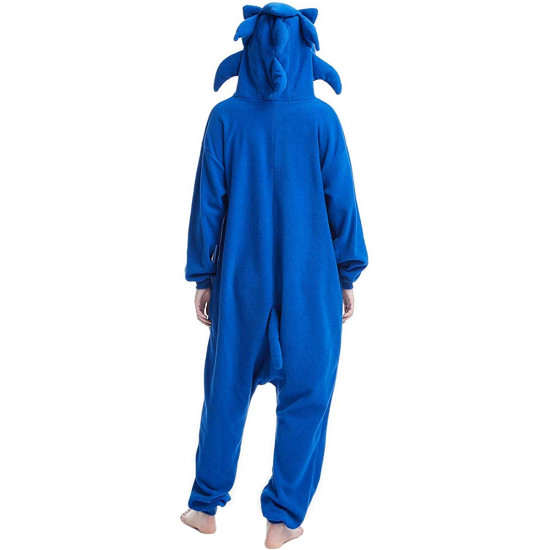Fantasia Sonic the Hedgehog Luxo Adulto Macacão Fantasia Sonic the Hedgehog Luxo Adulto Macacão