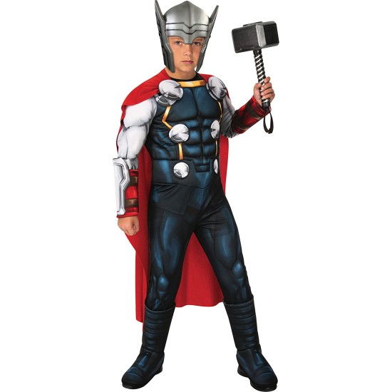 Fantasia Infantil Thor com Músculos Avengers Luxo