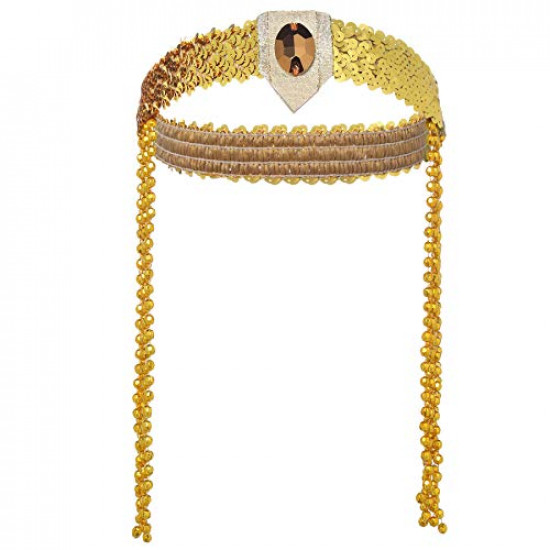 Enfeite de Cabeça Cleópatra Dourado Egípcio Enfeite de Cabeça Cleópatra Dourado Egípcio