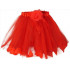 Fantasia Infantil Tutu de Tule Floral Vermelho