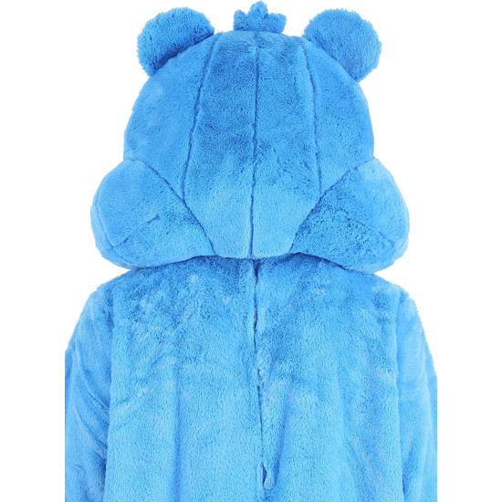 Cabeça Ursinho Carinhoso Azul Adulto Luxo