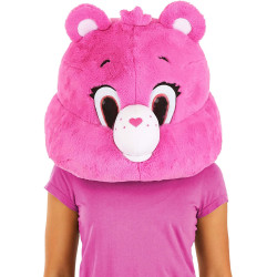 Cabeça Ursinho Carinhoso Rosa Adulto Luxo