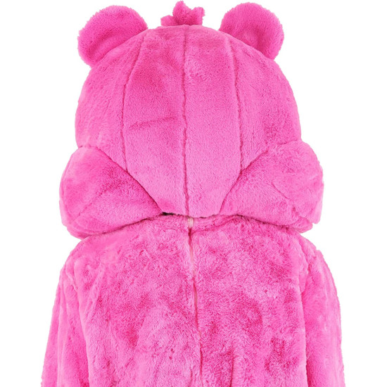 Cabeça Ursinho Carinhoso Rosa Adulto Luxo