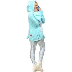 Fantasia Casaco Ursinho Carinhoso Azul Adulto Luxo
