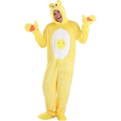 Fantasia Ursinho Carinhoso Amarelo Adulto Luxo