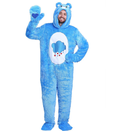 Fantasia Ursinho Carinhoso Azul Adulto Luxo