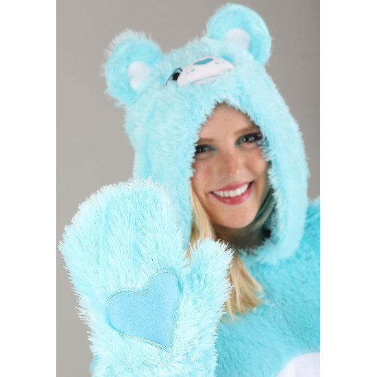 Fantasia Ursinho Carinhoso Azulado Adulto Luxo