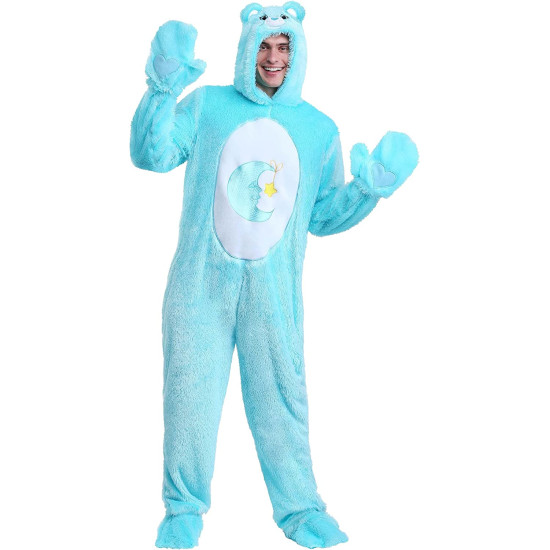 Fantasia Ursinho Carinhoso Azulado Adulto Luxo