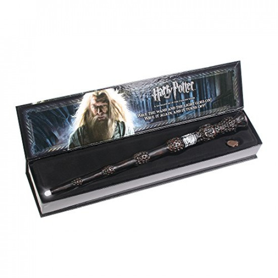Varinha Harry Potter Dumbledor Luxo com Luz Varinha Harry Potter Dumbledor Luxo com Luz