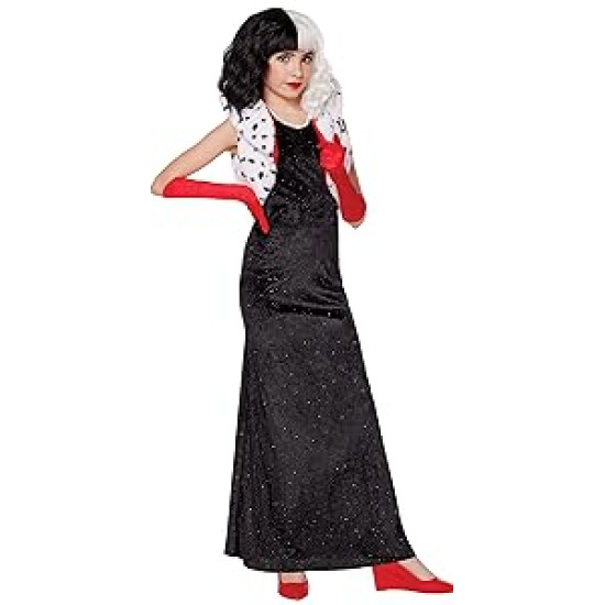 Fantasia Adulto Cruela Longo Luxo Fantasia Adulto Cruela Longo Luxo