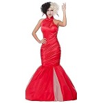 Fantasia Adulto Cruela Longo Vermelho Clássico