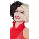 Fantasia Adulto Cruela Longo Vermelho Clássico Fantasia Adulto Cruela Longo Vermelho Clássico
