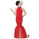 Fantasia Adulto Cruela Longo Vermelho Clássico Fantasia Adulto Cruela Longo Vermelho Clássico